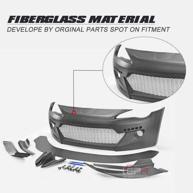 Applicable to Toyota 86 BRZ front bar large surround modification GT86 rocket rabbit front shovel knife full set head mercury handle