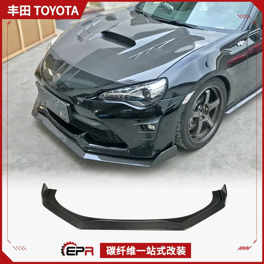 For Toyota 86 Subaru BRZ Carbon Fiber Modification TMS Model Front Lip Bag Front Spatula Chin Head Lip