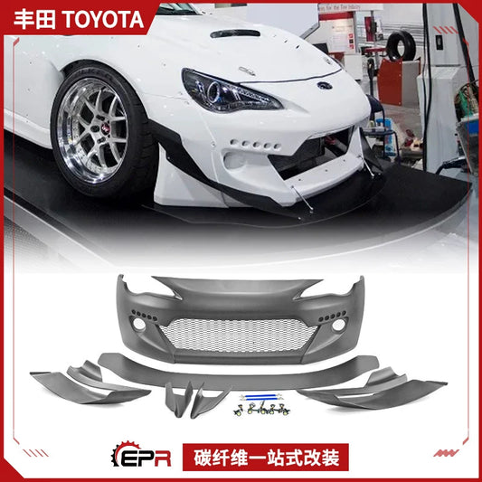 Applicable to Toyota 86 BRZ front bar large surround modification GT86 rocket rabbit front shovel knife full set head mercury handle
