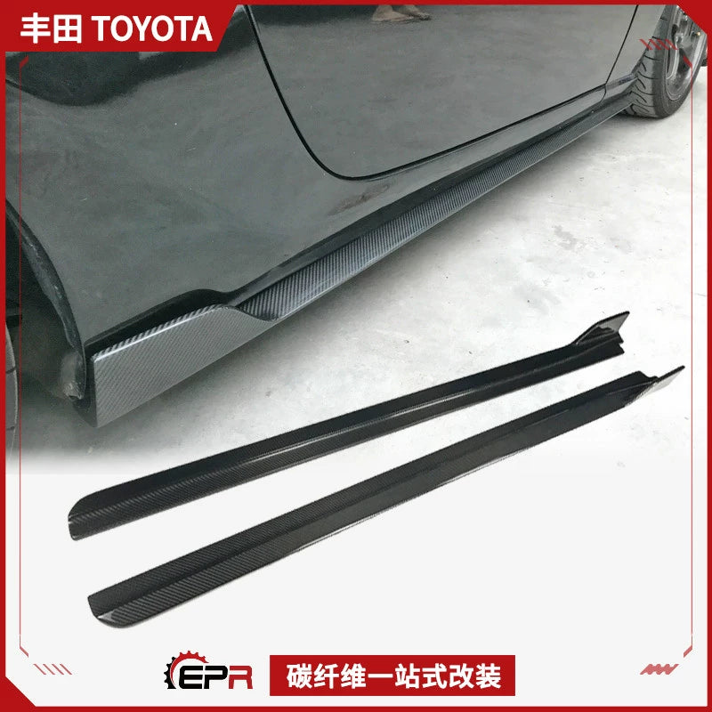 Applicable to Toyota FT86 Subaru BRZ modified TMS carbon fiber side skirt addition body side shovel small surround